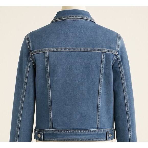 Old Navy Kids Denim Jacket XL 14-16 Classic Blue Jean Trucker Style Stretch - Picture 2 of 8